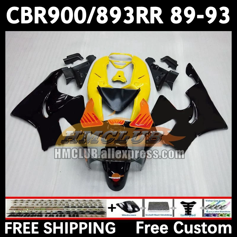 Fairing For HONDA CBR 893RR CBR900RR CBR900 CBR893 RR 71No.15 CBR893RR 89 90 lucky orange 91 92 93 1989 1990 1991 1992 1993 Body