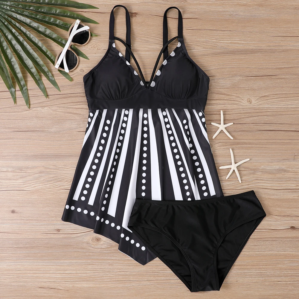 2023 Summer Fashion Comfort Beachwear New Women\'s High Waist Swimsuit New Design Printing Swimsuit Two Piece Set Bikini Set