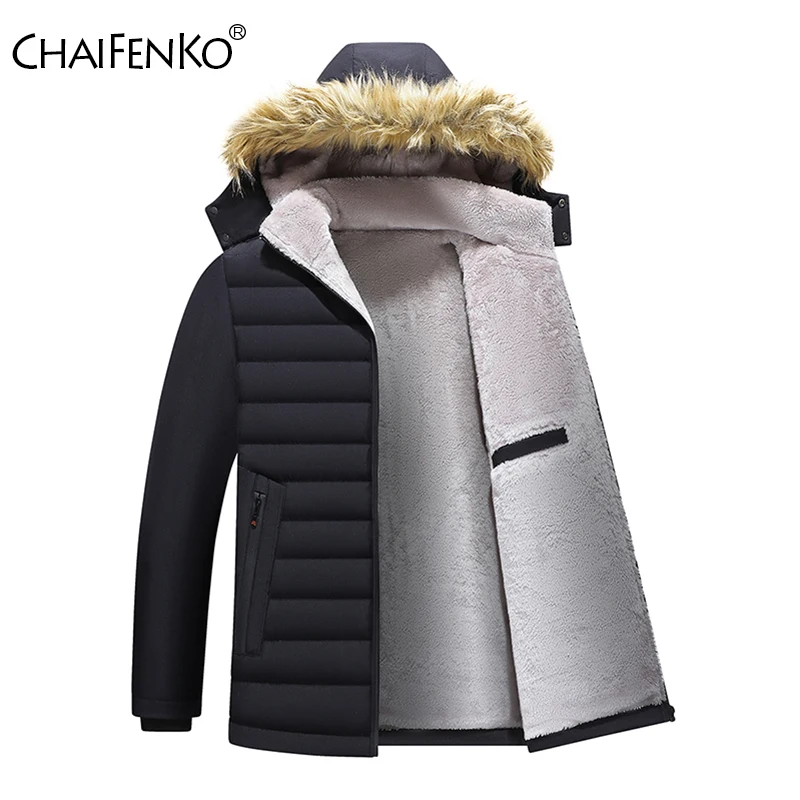 

Men Fleece Keep Warm Windproof Jacket New Simplicity Casual Thicken Solid Coat Outdoors Fashion Comfortable Detachable Hat Parka