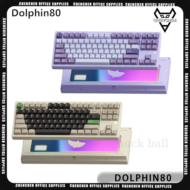 Tony Studio Dolphin80 Mechanical Keyboard Kit Tri Mode Wireless Keyboard Custom Aluminum Alloy Gasket Keyboard Kit PC Accessory