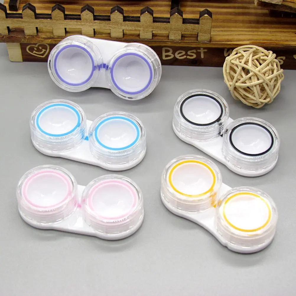 15Pcs Lens Case Set Premium Material Leak-Proof Clamshell Lens Storage Box Hygienic Anti-Bacterial Compact Design for Travel