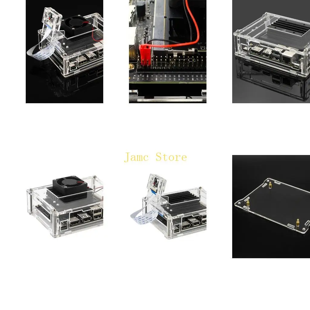 LX0B 1PCS Clear Acrylic for Case with Cooling Fan for Jetson for Nano B01 Version