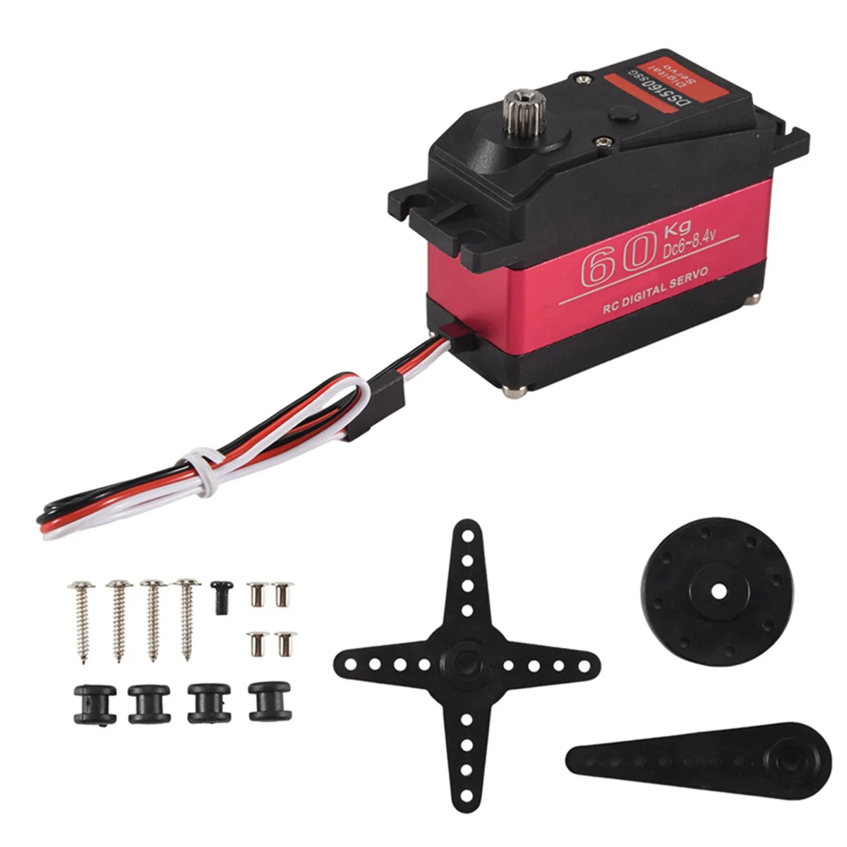 ABQR 1Piece DS5160 60Kg 8.4V High Voltage Waterproof Digital Servo for 1:5 RC Car SAVOX-0236 XL 5T Robot Arm 270 Servo