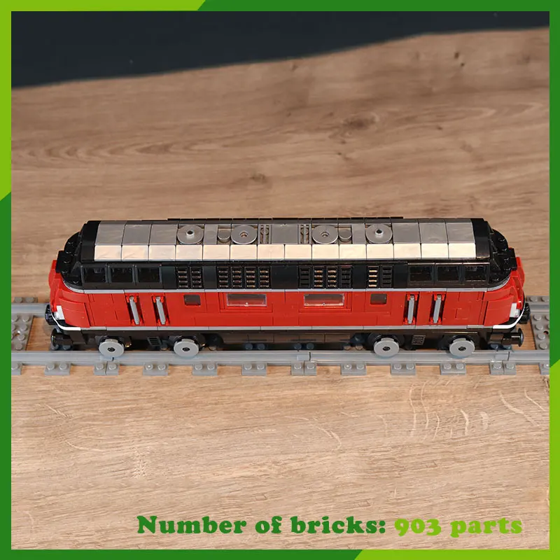 

MOC Building Blocks Railways V-200 Locomotive Model Train Collection Bricks DIY Assemble Creative Technology Toys Gifts 903PCS