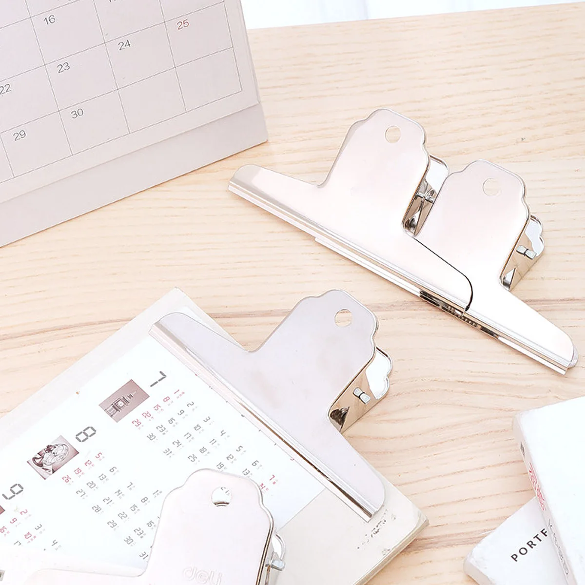 

10 Pcs Tight Metal Book Holder Chips Stainless Steel Bag Clips Prep Silver Sealer