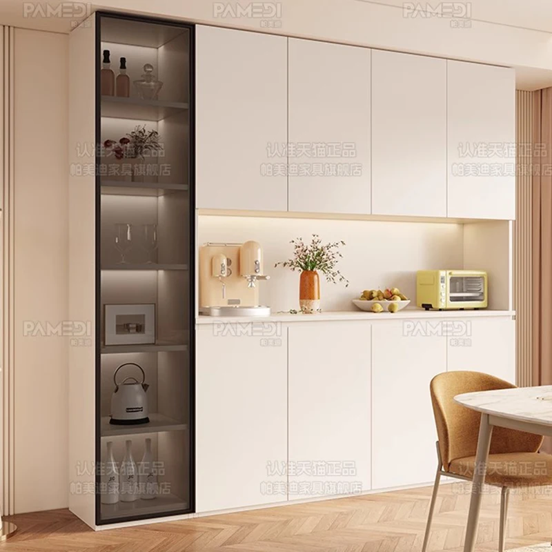 

Полки для хранения Барный шкаф Ресторан Кухня Роскошный деревянный винный шкаф Современная многофункциональная мебель для гостиной Estante