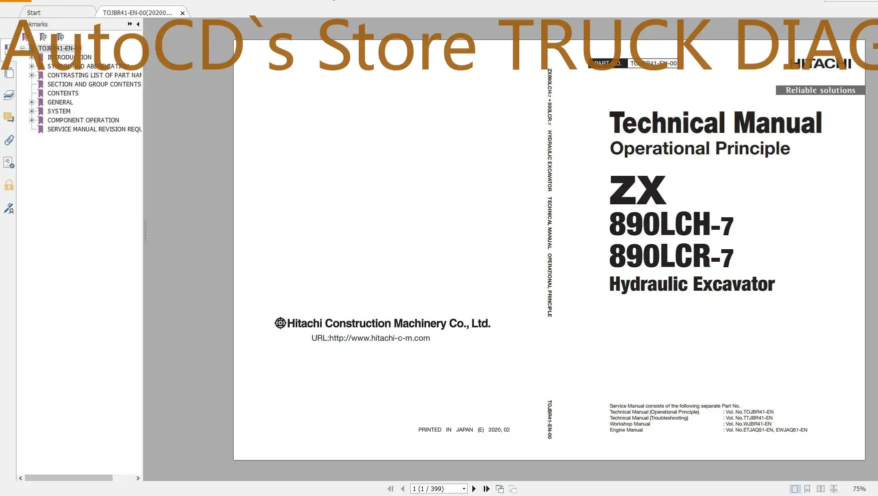 

Экскаватор AutoCD Hitachi ZX Обновленное 2021, 11,4 ГБ Техническое руководство, каталог деталей, руководство по мастерской, схема схемы