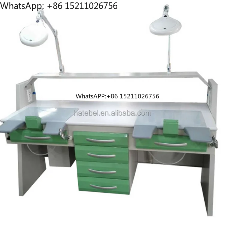 Multifunctional Dental Lab Bench 1.75m Dental Double Technician Work Table view 3