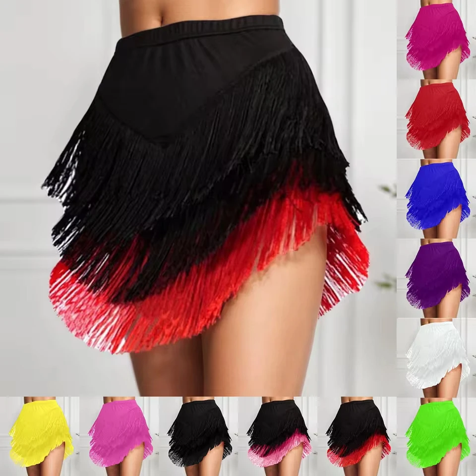 

Women Tassels Retro Ballet Dance Skirt Carnival 3 Layer Ballet Tutu Rockabilly Petticoat Underskirt Dance Prom Dress Evening