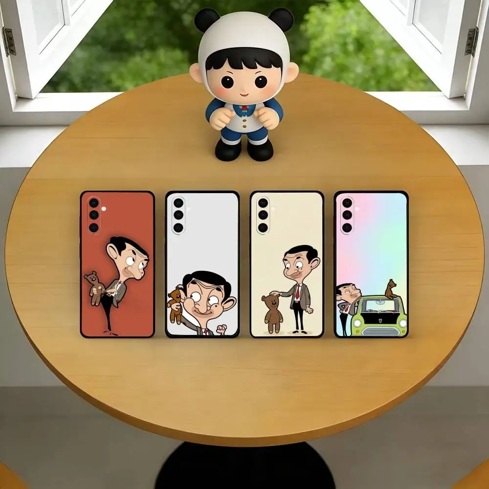 

Funny Mr B- BeanS Phone Case For Samsung Galaxy A73,A72,A71,A70,A53,A52,A51,Soft Silicone Black Cover
