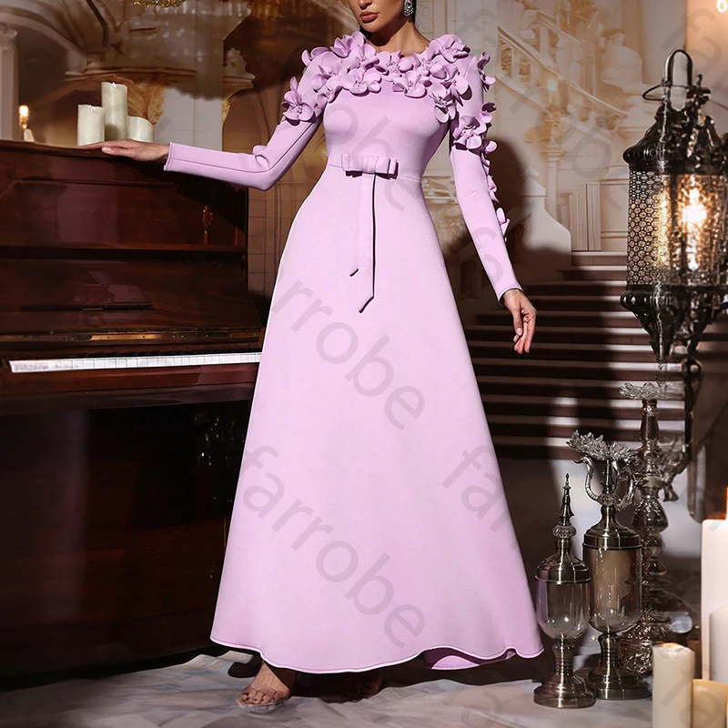 

Элегантные вечерние платья с длинными рукавами и 3D цветами, сексуальное платье знаменитости русалки, изысканное платье высокого качества для выпускного вечера по индивидуальному заказу