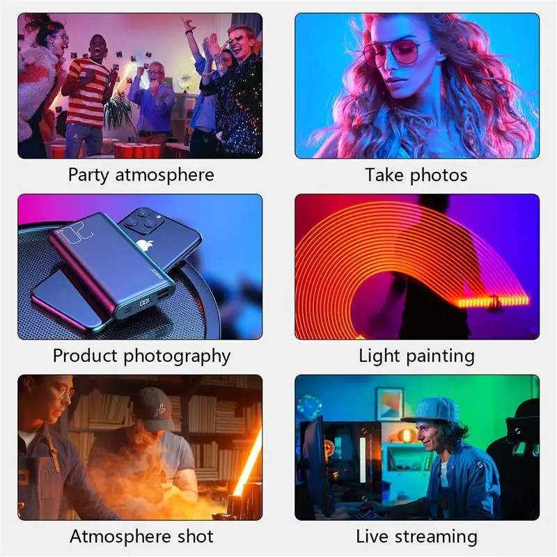 RGB Handheld LED Video Light Wand Stick Photography Light