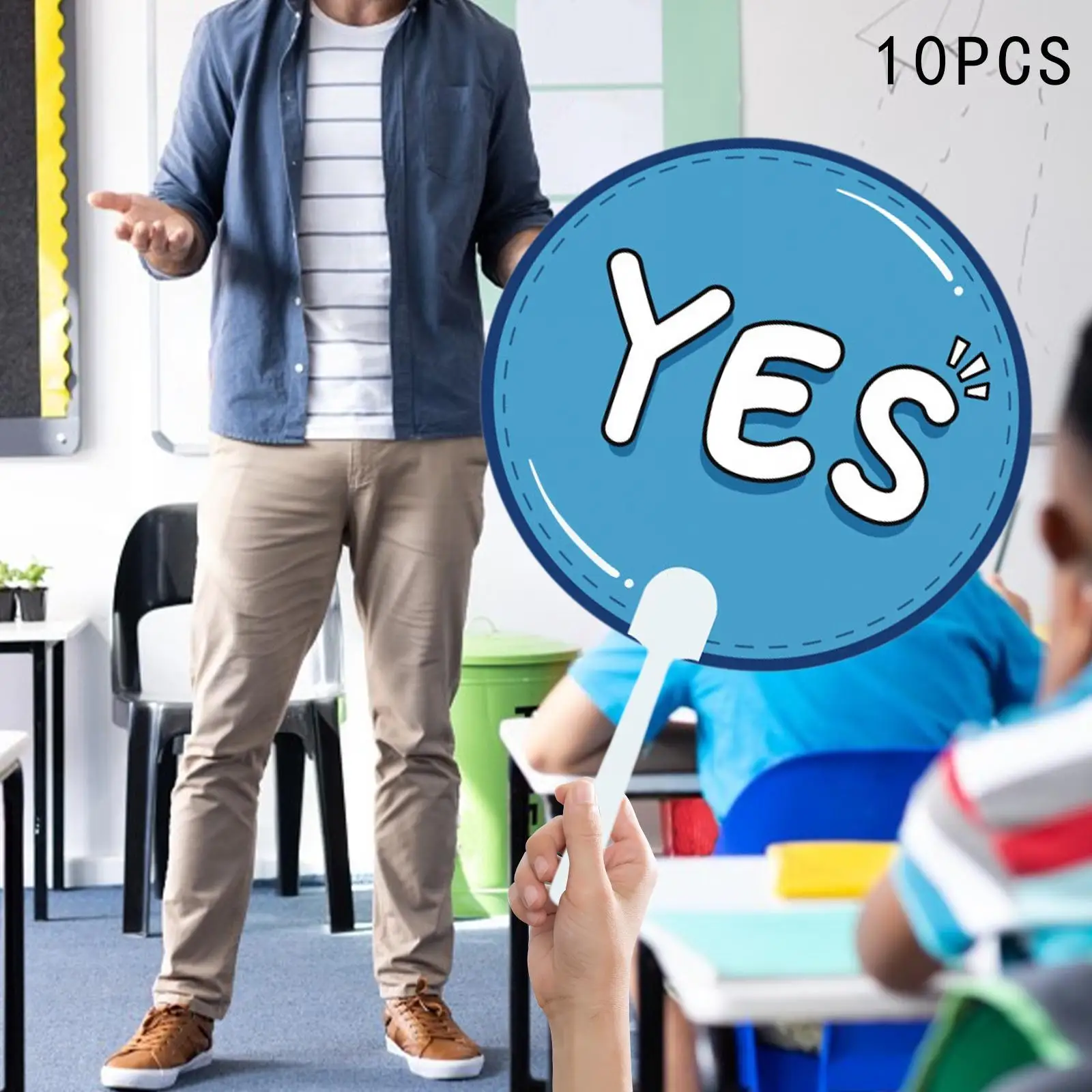Teacher Student Voting Paddles Interaction Signs for Classroom Activities Q and a Sessions Event Supply Durable