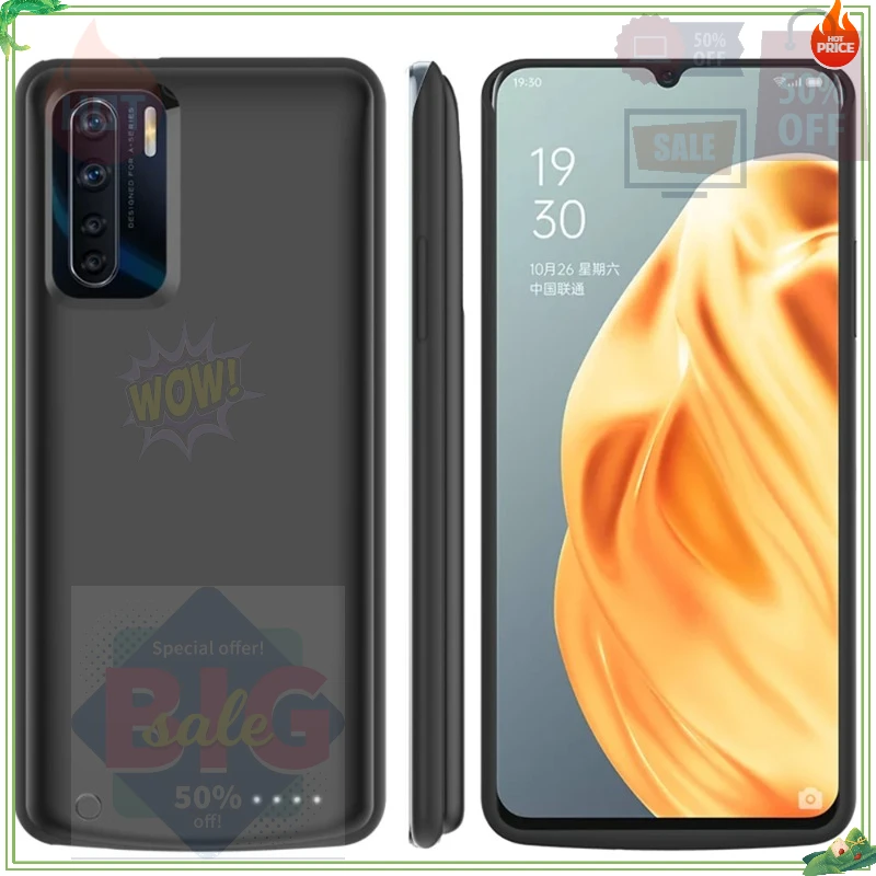

6800mAh Battery Charger Cases for OPPO A91 Battery Cases External Battery Power Bank Charging Cover for OPPO A91 Power Case
