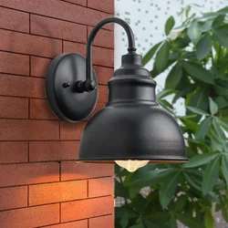 Impermeável Vintage Iron Sconce Lamp, Retro Outdoor Garden Porch Wall Lighting, Luz para Corredor, Escada, Pátio, Varanda, Villa