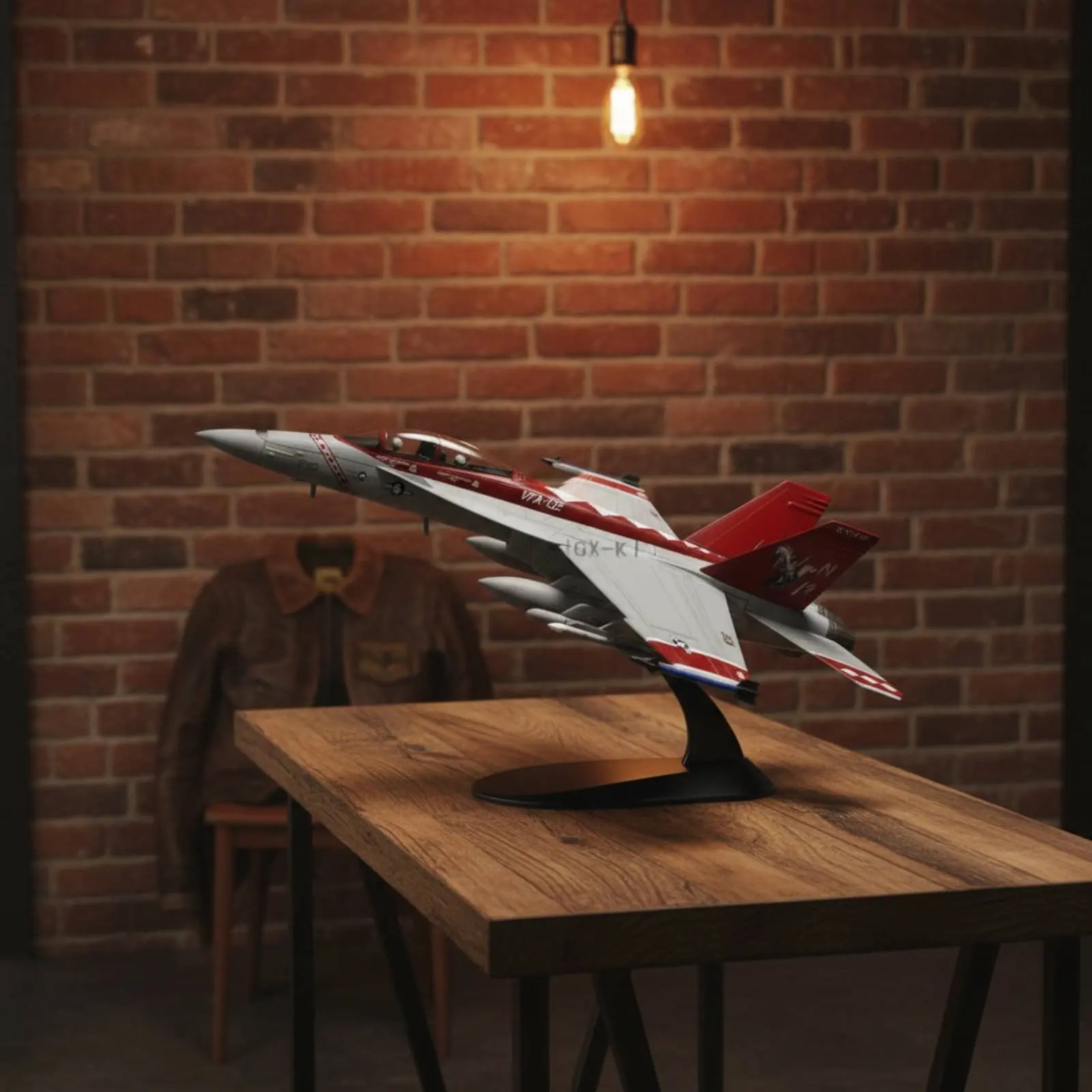 1/100 Scale F/A-18 Model No Assembly Required Die-Cast F/A-18 Wasp Model Static Fighter Jet Display Model Highly Detailed