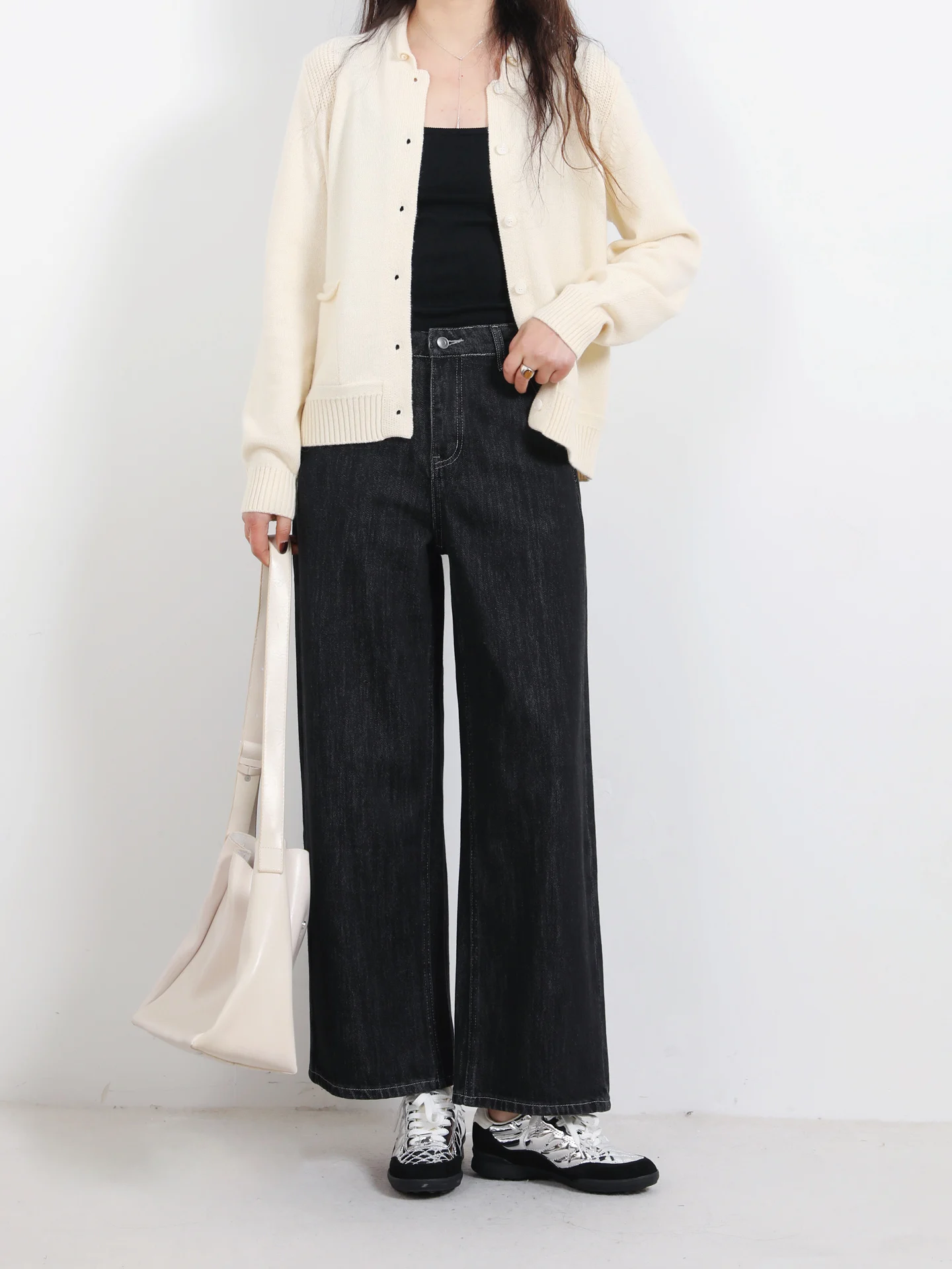 

Waed Casual Pants High Waist Straight Leg Jeans Women's Spring Summer Faion Commute Sle Loose Fit mid Rise Jeans