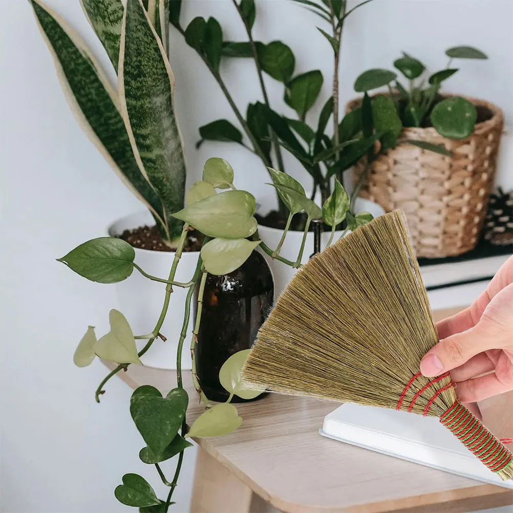 

Desktop Broom Home Cleaning Supplies Hard Floor Sweeping Tool Brush Hand Woven Broom Small Whisk Dustpan
