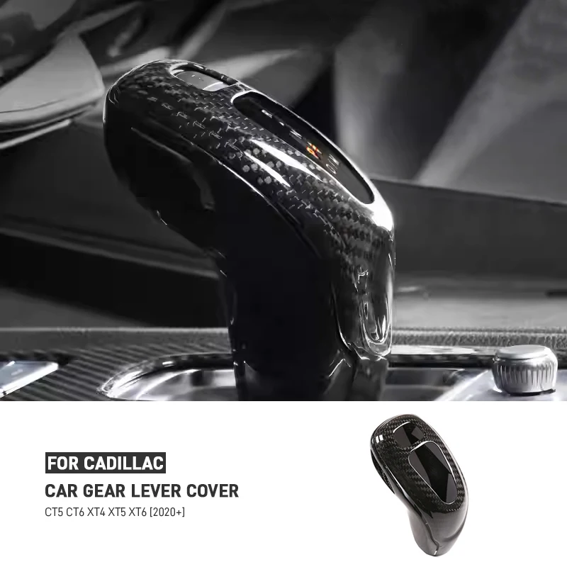 

Car Trim Carbon Fiber Gear Shift Knob Head Cover Sticker Trim Decorative Accessories For Cadillac CT5 CT6 XT4 XT5 XT6 2020-2024