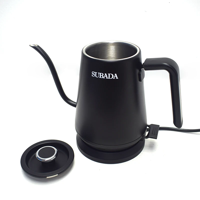 SUBADA Electric Kettle Gooseneck Temp Control & Hold Mode Fast Pour-Over Coffee & Tea Premium Stainless Steel Matte Black Finish