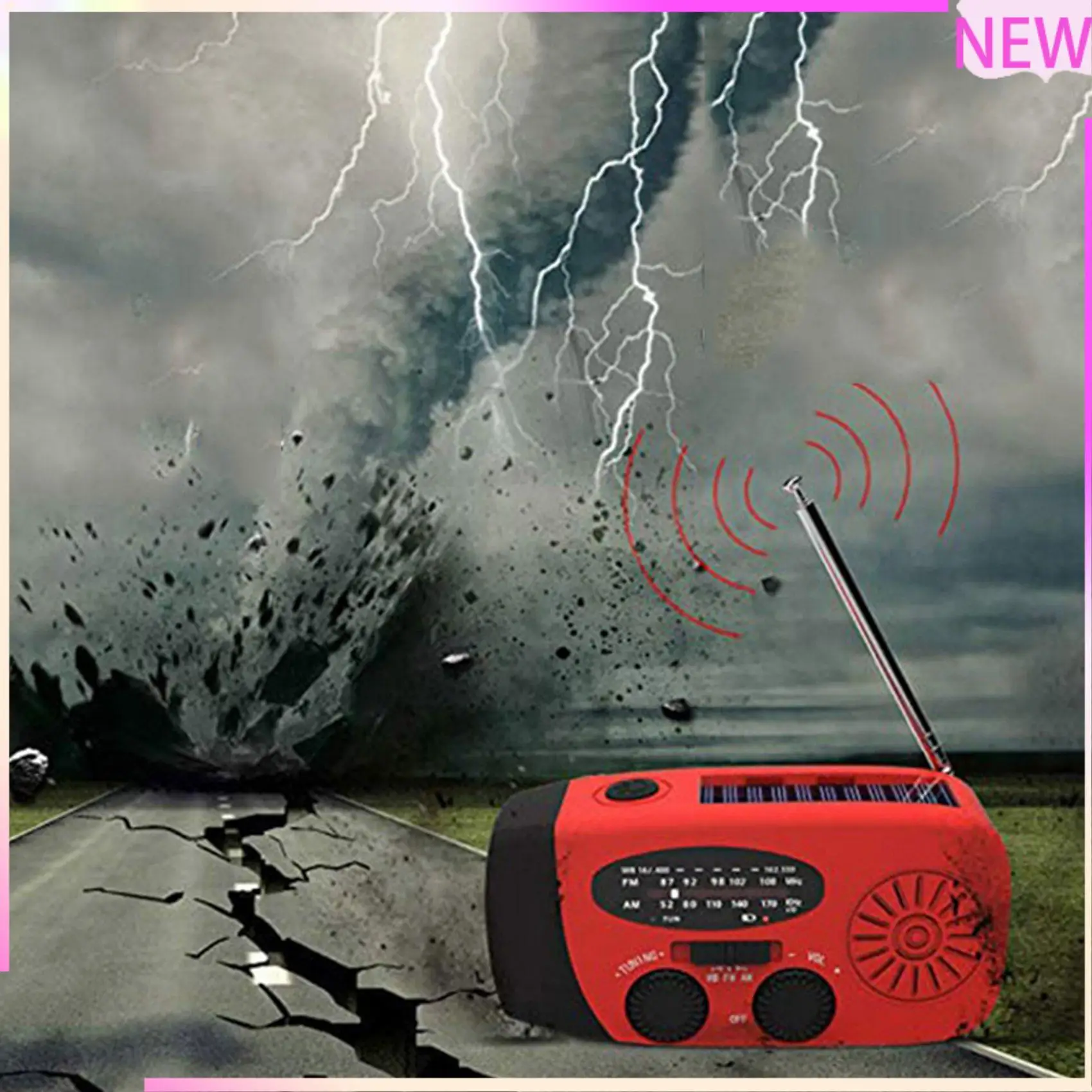 

B27B 2X Emergency Solar Self Powered AM/FM/WB(NOAA) Radio,Flashlight, Charger For Cell Phones: Smartphones And USB Devices