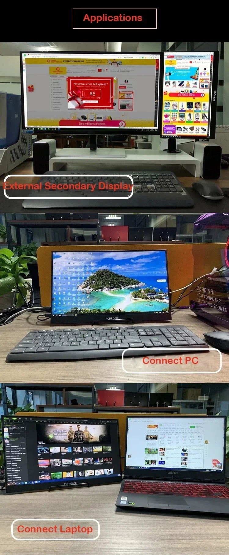 2025 كمبيوتر محمول Lcd 1920*1080 ips 13.3 بوصة كمبيوتر محمول للألعاب USB HD Type-C لأجهزة الكمبيوتر المحمول PS4 X-box