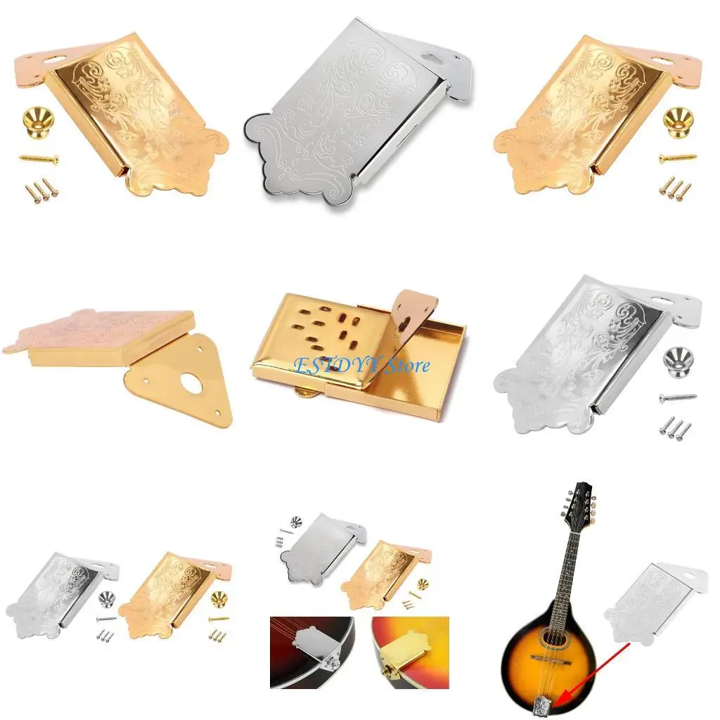 

G6DE 8 String Mandolin Tailpiece with Screws Mandolin Closed Type Guitar Tailpiece