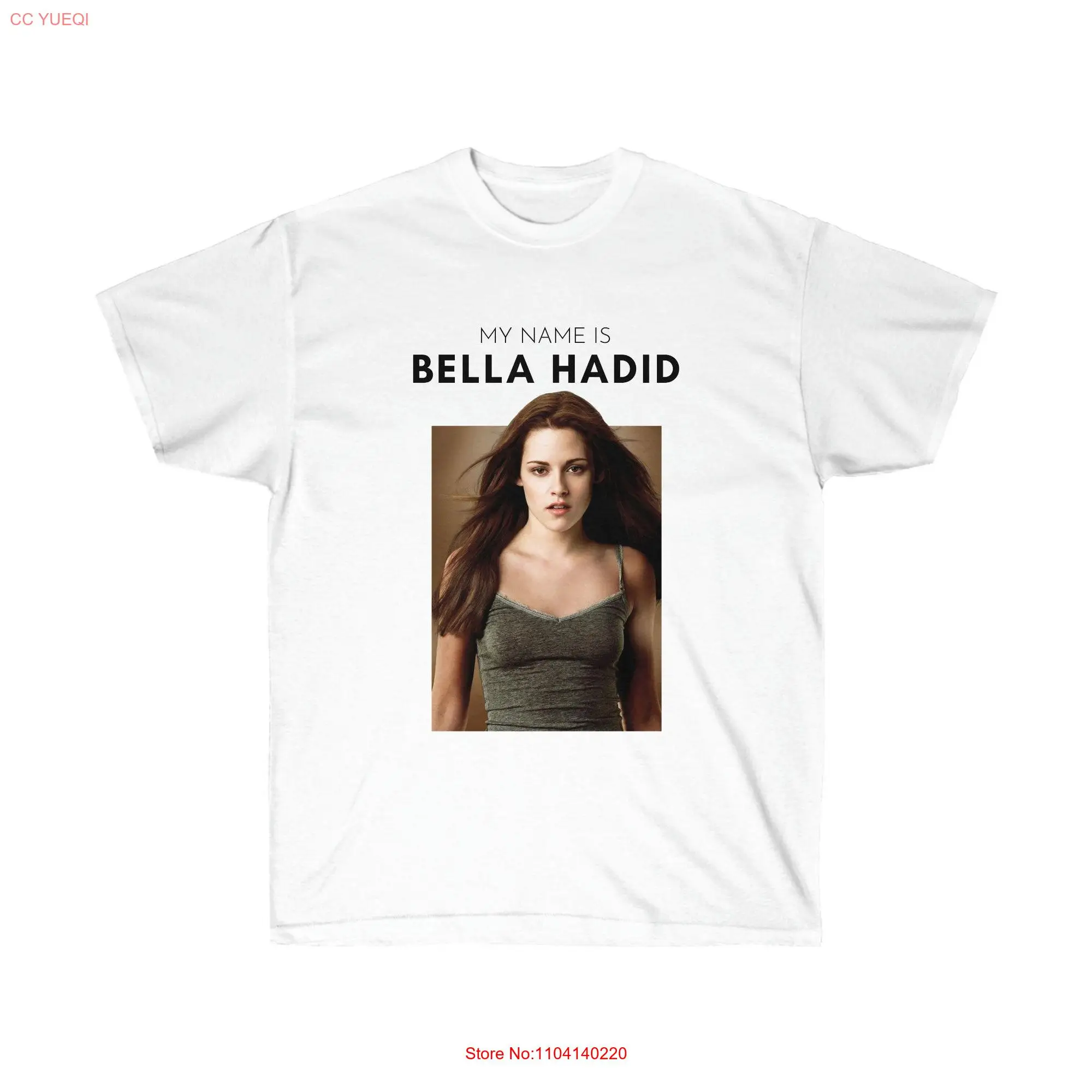 My name is Bella Hadid Model X from Twilight Funny T shirt Retro 2000s Style Top Meme Inspired Perfect for Fans