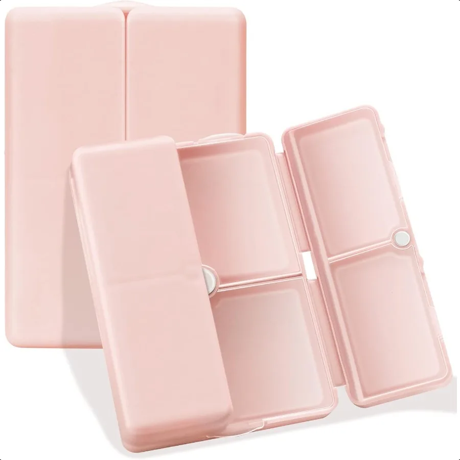 FYY Daily Pill Organizer 7 scomparti Portapillole portatile Portapillole da viaggio [Design pieghevole] Portapillole per tasca portamonete