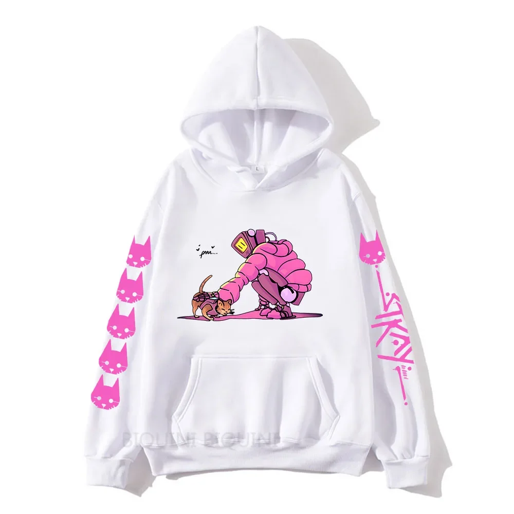 Stray Game Momo and Cat Cartoon Hoodies Men/Women StrayCat StrayMomo StrayGame Sweatshirts Long Sleeve Autumn/Winter Streetwear