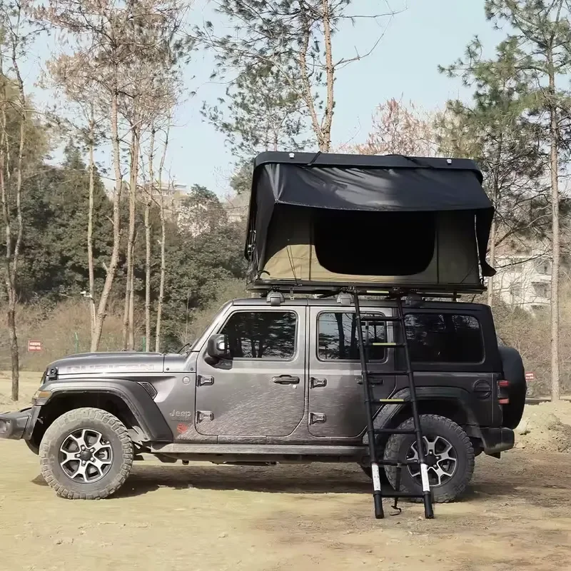 4x4 Overland Car Roof Tent ABS Hard Shell Aluminum Roof Tent Pop up Truck Camping Roof Tent Large Capacity Mobile Bed