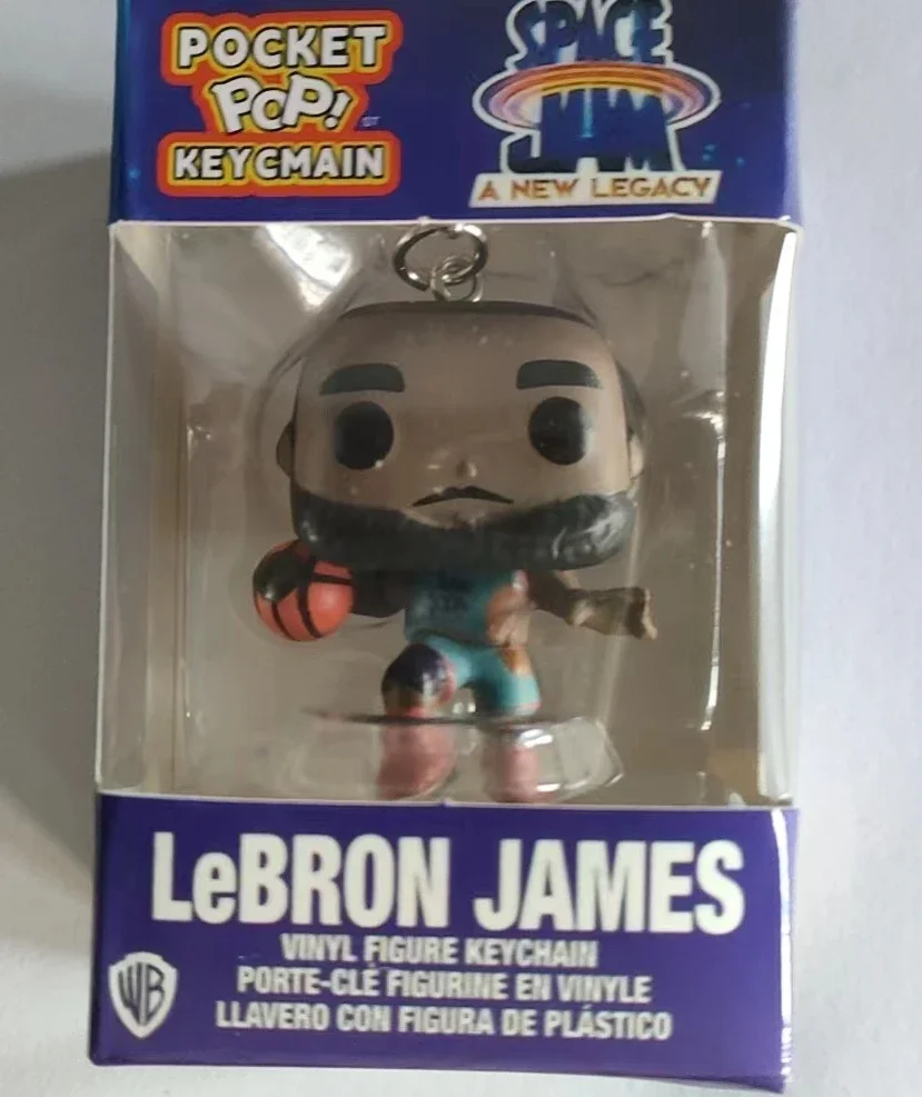 NEW FUNKO with box PVC LeBRON JAMES with basketball Vinyl Keychain Action Figure Model toys for children