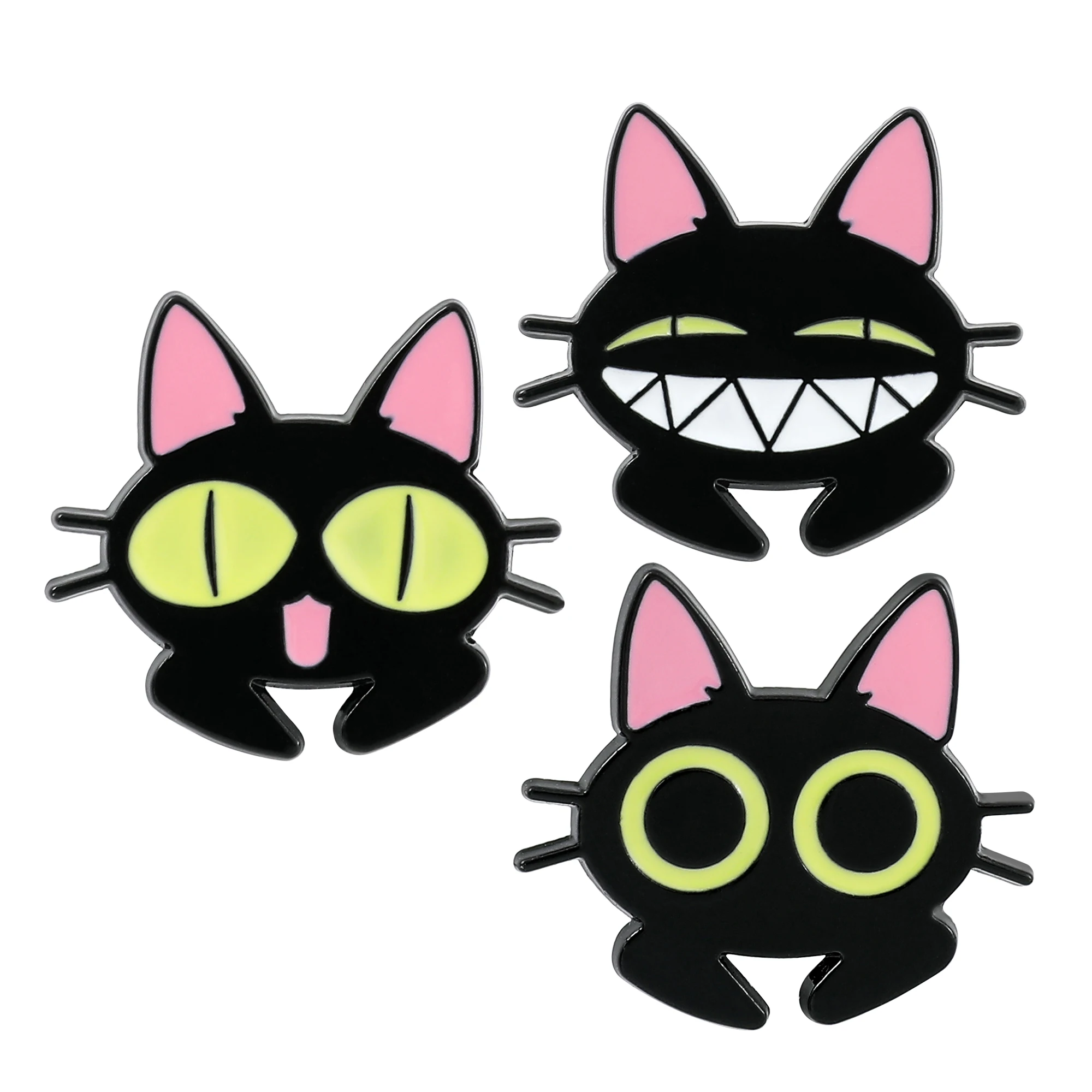 Cartoon Black Cat Brooch Halloween Dark Kitten Alloy Cat Badge Metal Accessory Pins Wholesale Gift to Friends