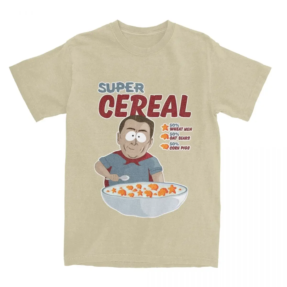 Al Gore Cartoon Funny Tees Short Sleeve Round Neck T-Shirts  Super Cereal Southpark Men's T Shirt Pure Cotton Plus Size Clothes