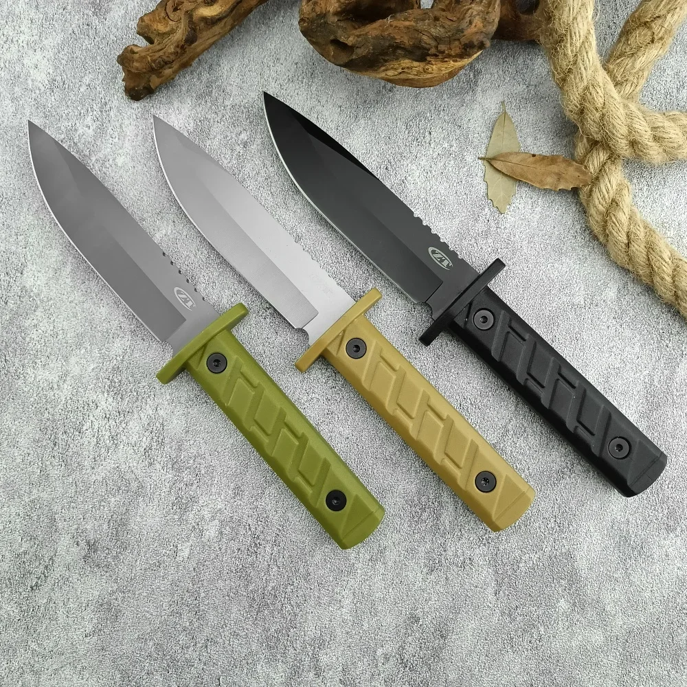 

NEW 0006 Tactical Straight Knife 8Cr13Mov Blade Non-Slip ABS Handle Camping Outdoor Hunting Self-defense Tactical Multitools