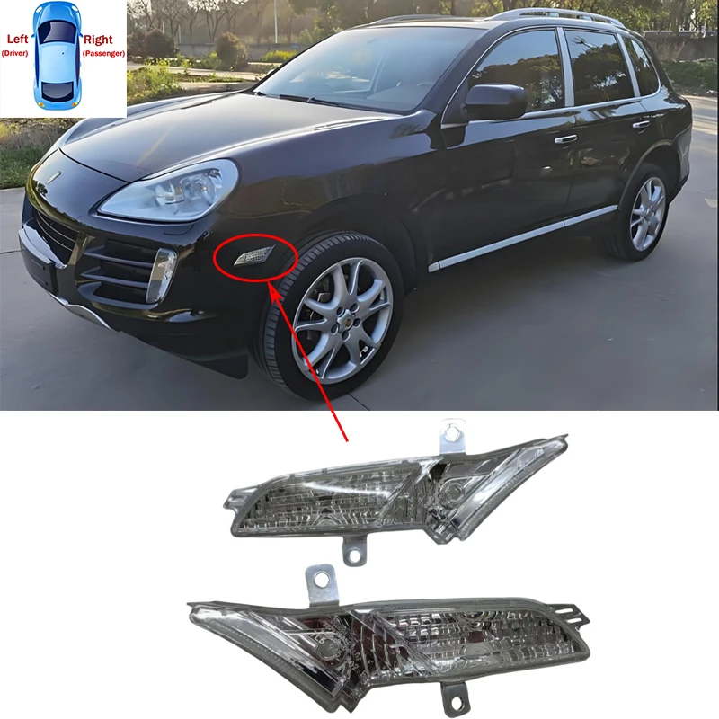 

Для Porsche Cayenne 2007-2010 автомобиль правый левый пластиковый прозрачный передний боковой габаритный фонарь 95563103501 95563103601
