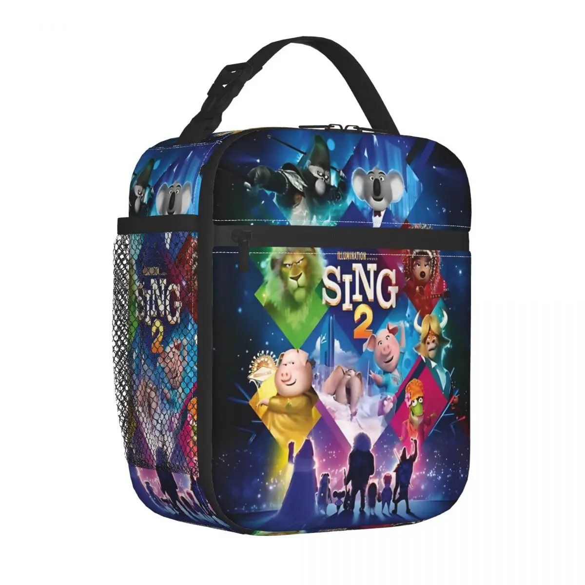 

Movie Sing 2 Insulated Lunch Bag High Capacity Rocstar Song Meal Container Cooler Bag Tote Lunch Box School Travel Men Women