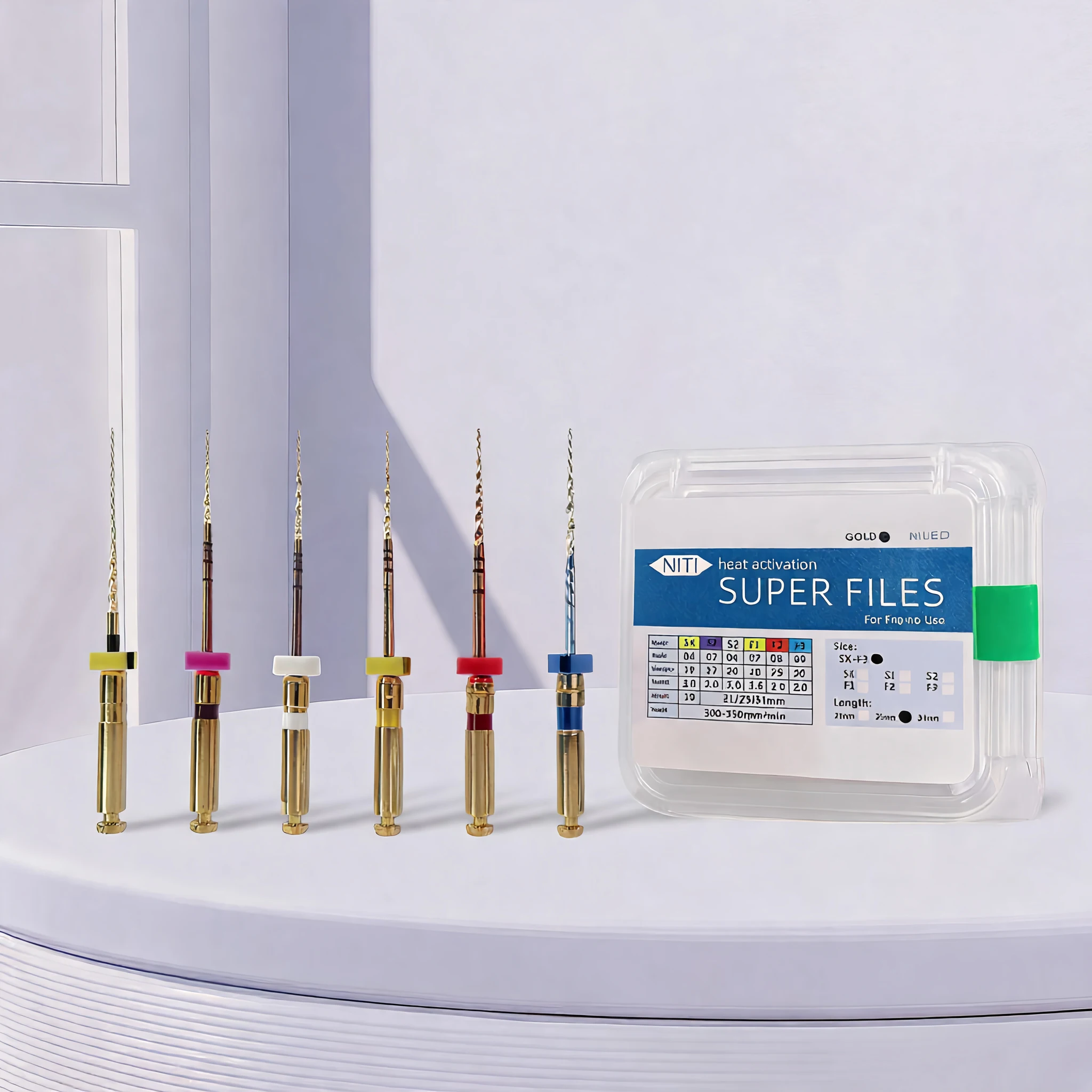 Heat Activated NiTi Rotary Endo Files SX-F3 Super Files 60Pcs/Box 21 25 31mm Dental Endo Files for Root Canal Clinic