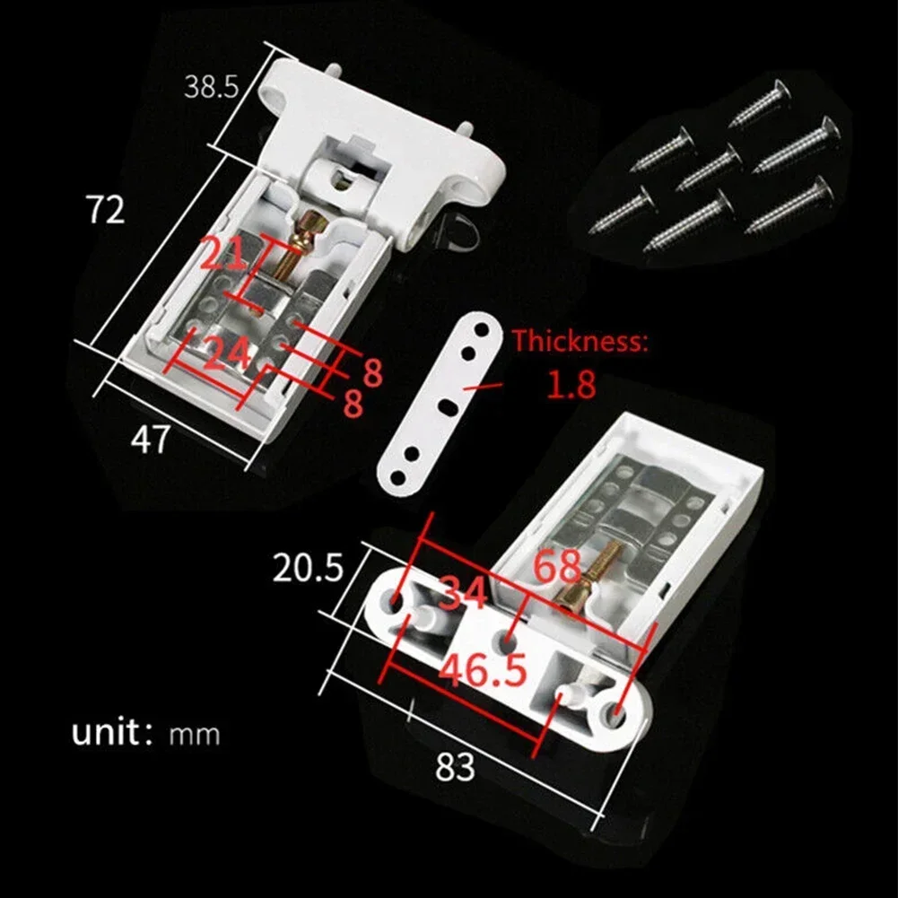 1pcs Door Flag Hinge Door Hinge White For Plastic Steel Doors Casement Left Right 3-hole Adjustable Door Hinges Hardware