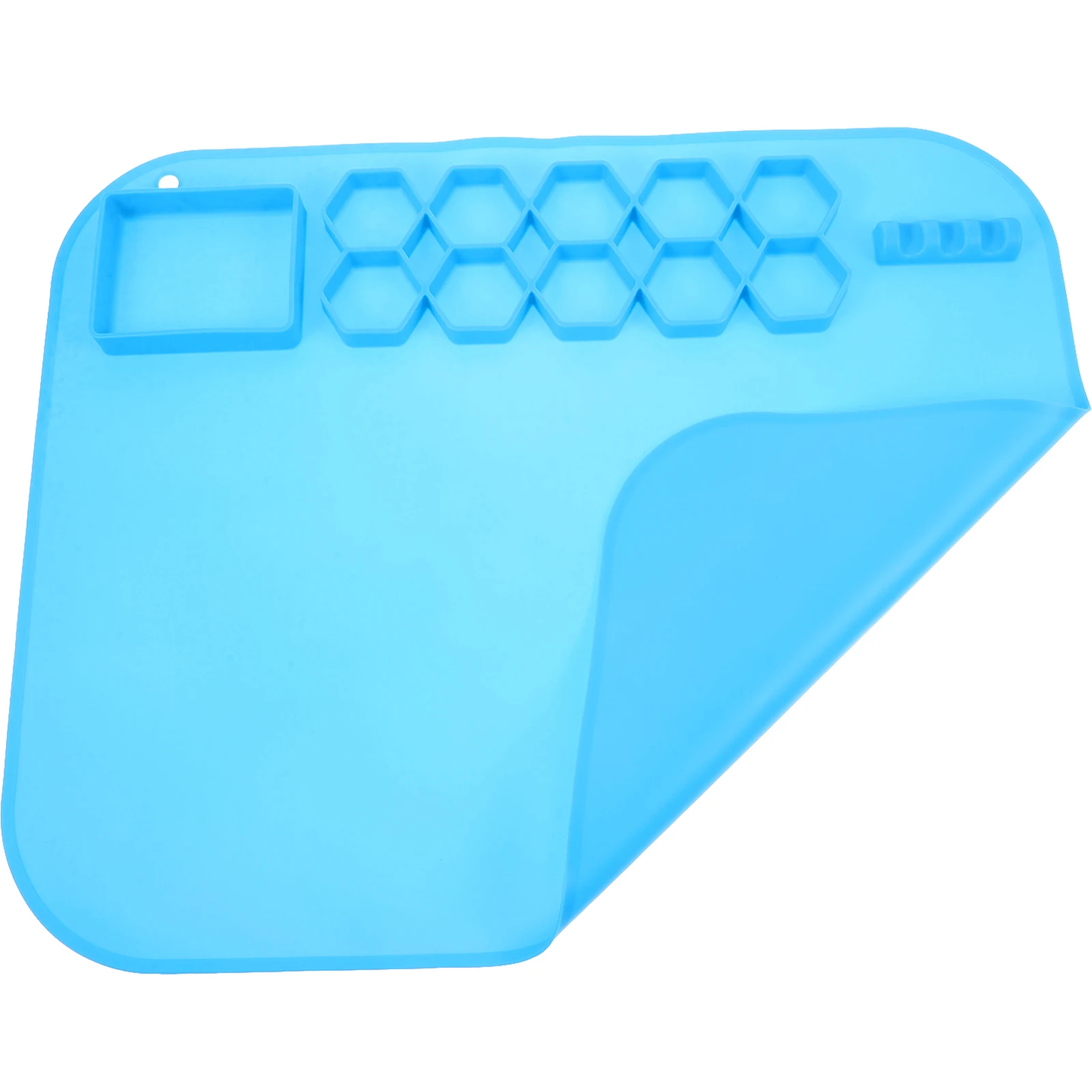 

Silicone Painting Mat 40x50cm Blue Reusable Washable Craft Mat for Kids Watercolor Resin Clay Supplies