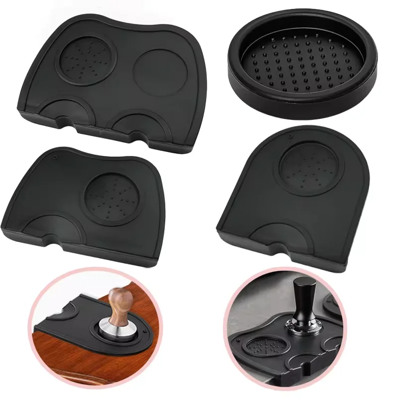 Coffee Powder Pad Silicone Espresso Tamper Holder Corner Wearproof Pad Foundation ​Anti-skid Station Mat Coffeeware Accessories