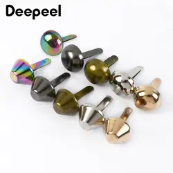 100Pcs Deepeel 10/12/15mm Metal Buckle Two-legged Nails Rivet Handbag DIY Leather Luggage Alloy Button Hardware Accessories