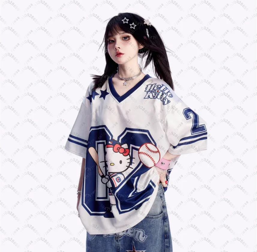 

Women T-shirt Hell Kitty Sportswear T-shirt Plus Size Casual Fashion T-shirt Short Sleeve T-shirt Women's Loose Tops Clothing