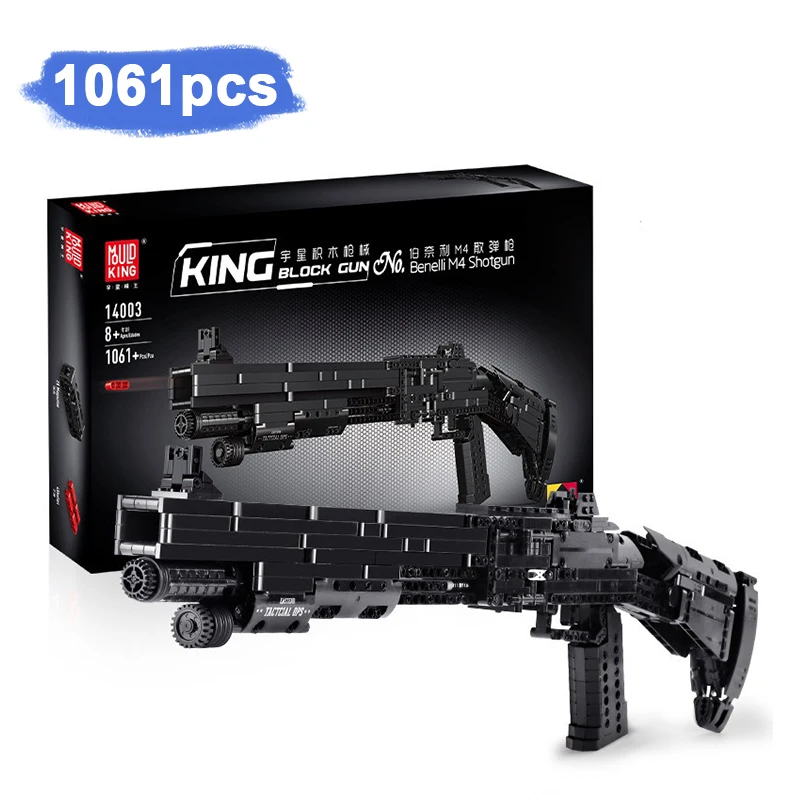 14003 M4 Shotgun 1061pcs MOC Army Firearms Weapons Sets Kids Toys Boys Birthday Gifts