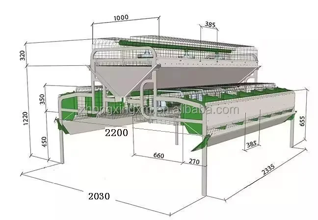 Cheap large stackable rabbit breeding farming commercial metal cage design