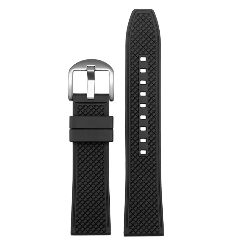 20mm 22mm fluororubber strap for Omega seahorse 300 Rolex Green Water Ghost citizen bm8475 watch band men\'s wristband bracelet