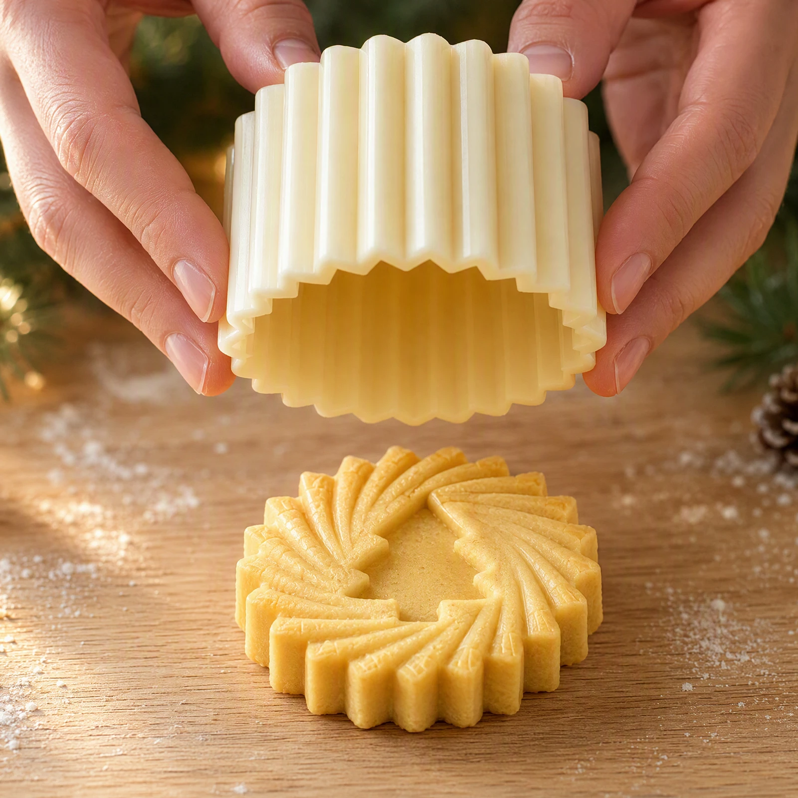 Double-Sided Pastry 2-in-1 Cookie Stamp Press ABS Baking Tool Round