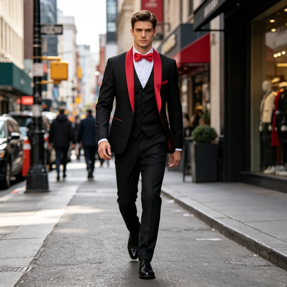 

Мужской однотонный деловой костюм: пиджак, жилет, брюки, смокинг, жилетка, брюки для жениха, свадебный наряд, вечерний пиджак