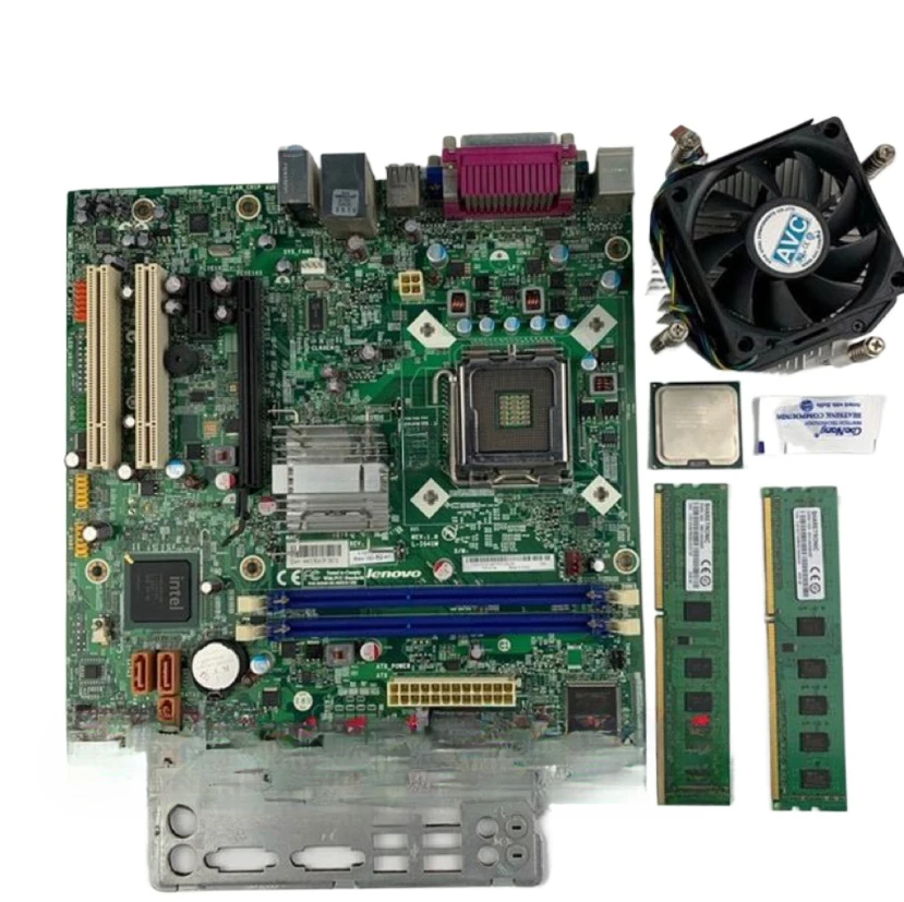 

For Lenovo G41 Main Board + 4G Memory + Fan + E8400 Dual Core Desktop Computer Main Board CPU Set