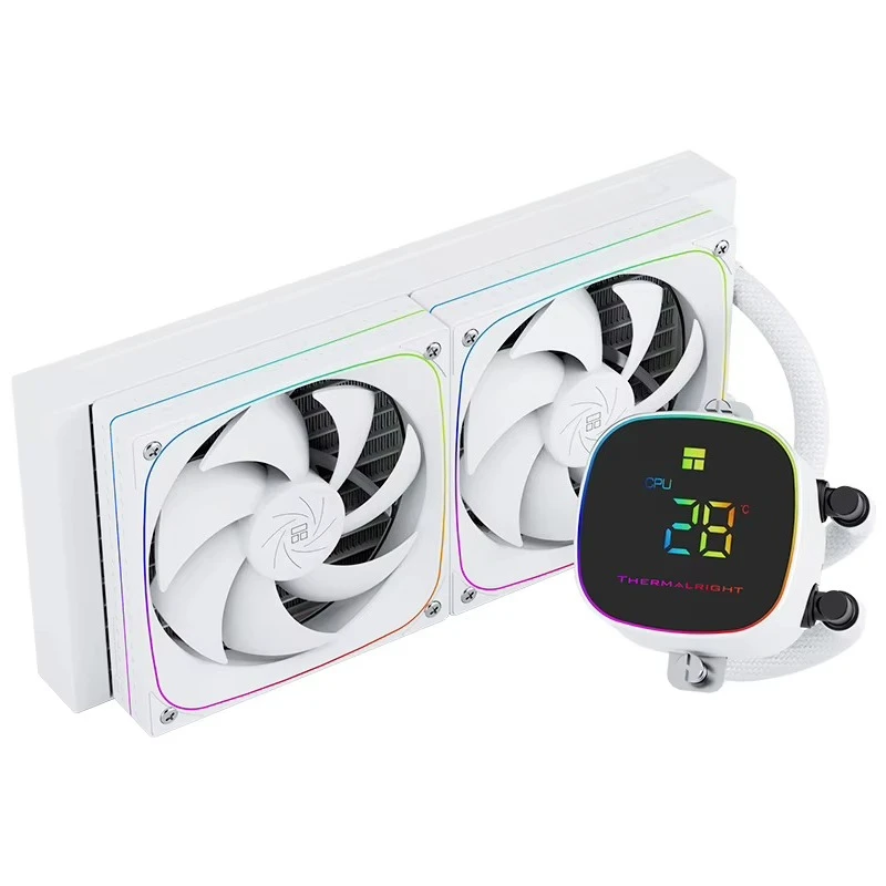 For 240 DIGITAL ARGB BLACK Water Cooling System Fluid Bearing Copper Aluminum Computer Case